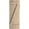 Ekena Millwork Rustic Three Board Joined Board-n-Batten Hand Hewn Faux Wood Shutters w/Z-Board, 16 1/2W x 82H, PR SHUBJZ16X82HHPR - alternate 13